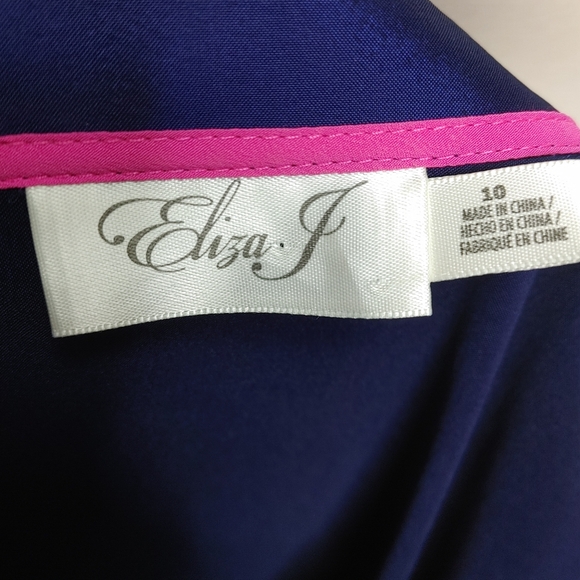 Eliza J Blue Sheen Button Down Maxi Dress Size 10 - Picture 10 of 14